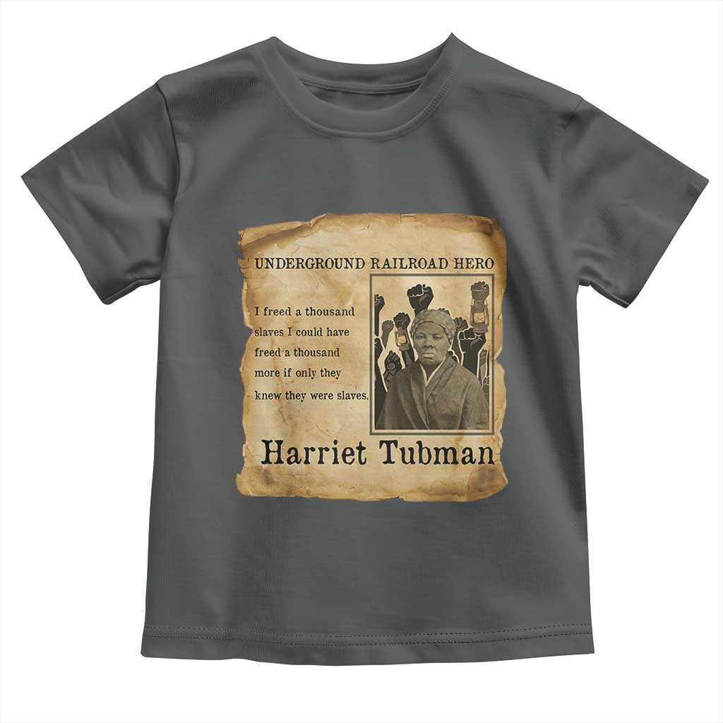 Harriet Tubman Quote Toddler T Shirt I Freed A Thousand People Vintage Poster - Wonder Print Shop