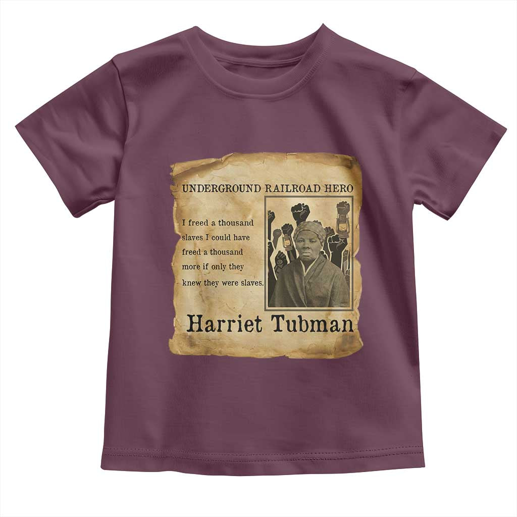 Harriet Tubman Quote Toddler T Shirt I Freed A Thousand People Vintage Poster - Wonder Print Shop