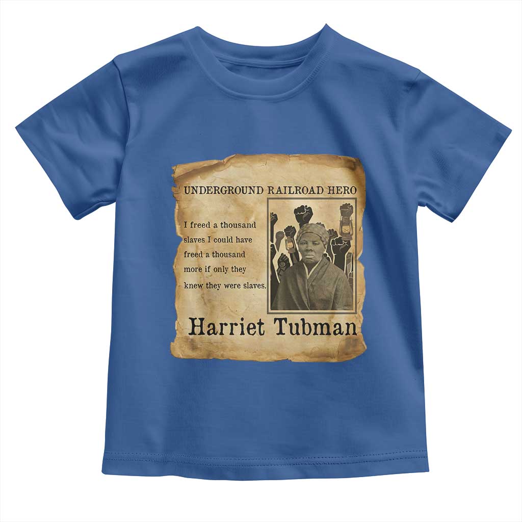 Harriet Tubman Quote Toddler T Shirt I Freed A Thousand People Vintage Poster - Wonder Print Shop