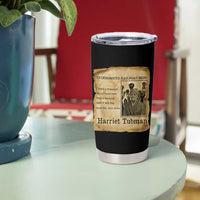 Harriet Tubman Quote Tumbler Cup I Freed A Thousand People Vintage Poster - undefined