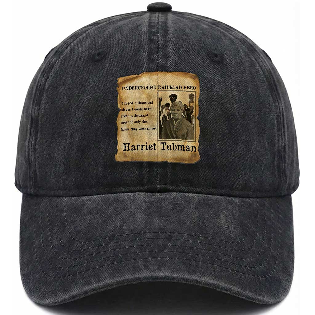 Harriet Tubman Quote Washed Cotton Baseball Cap I Freed A Thousand People Vintage Poster