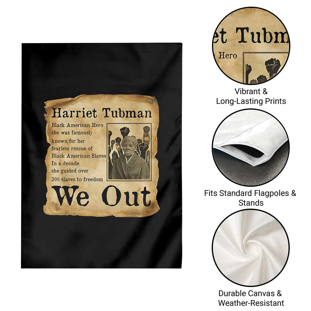 Vintage Harriet Tubman We Out Garden Flag Black American Hero History Gift - Wonder Print Shop