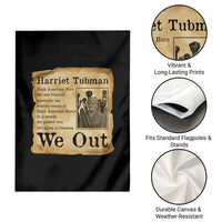 Vintage Harriet Tubman We Out Garden Flag Black American Hero History Gift - Wonder Print Shop