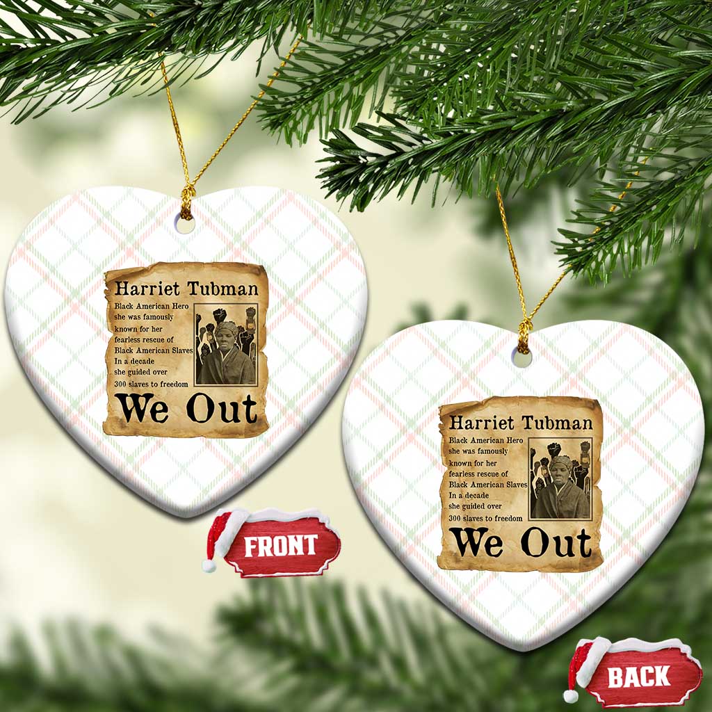 Vintage Harriet Tubman We Out Ceramic Ornament Black American Hero History Gift - Wonder Print Shop