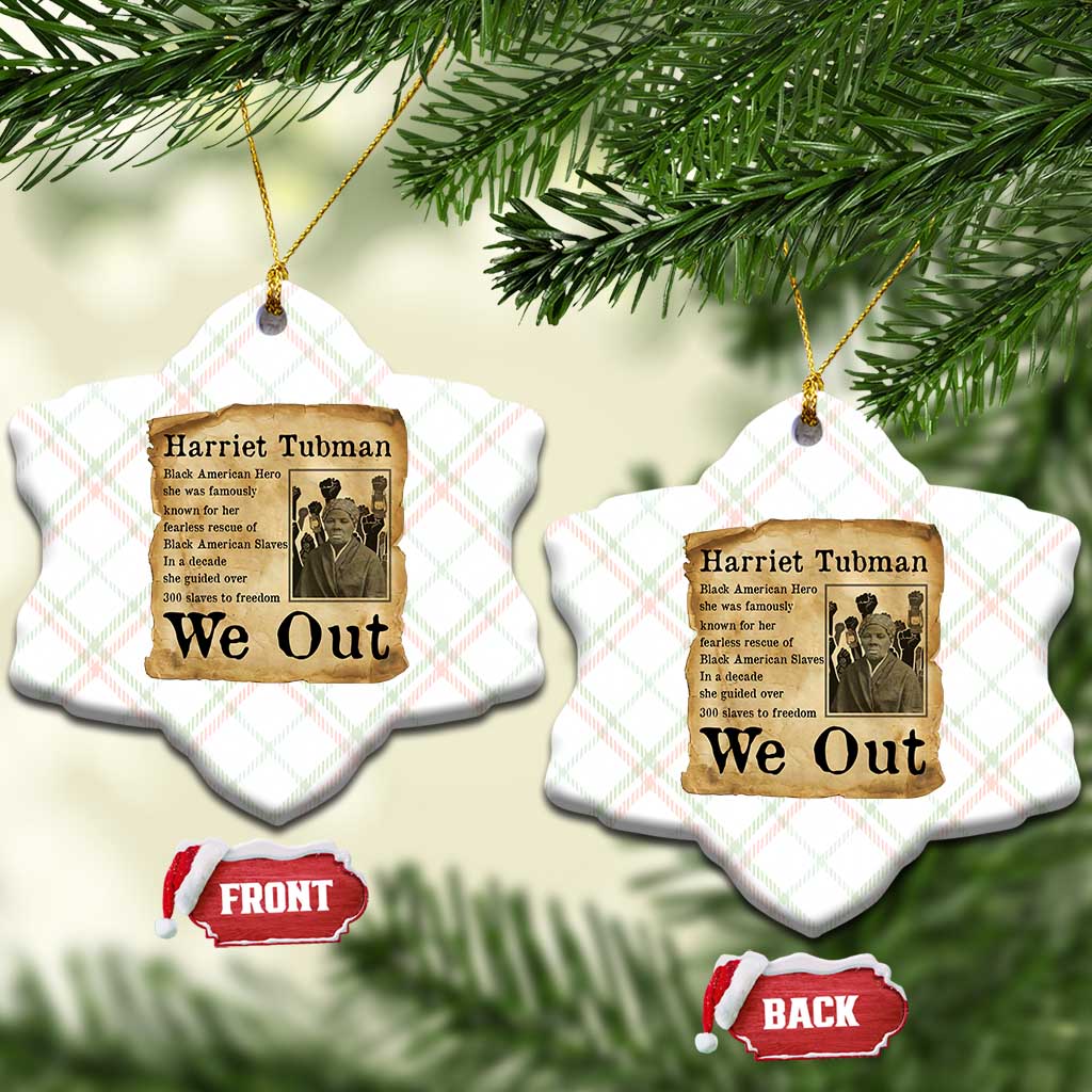 Vintage Harriet Tubman We Out Ceramic Ornament Black American Hero History Gift - Wonder Print Shop