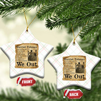Vintage Harriet Tubman We Out Ceramic Ornament Black American Hero History Gift - Wonder Print Shop