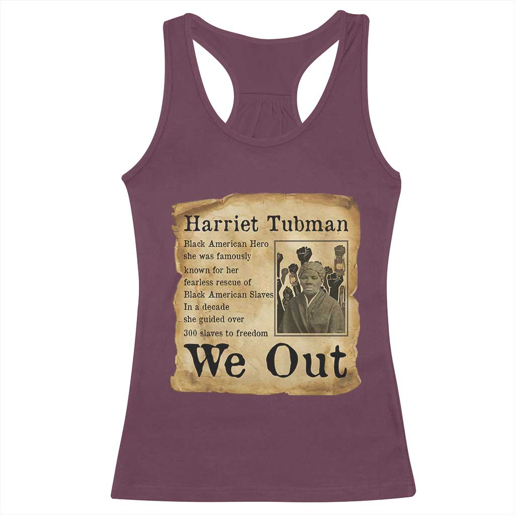 Vintage Harriet Tubman We Out Racerback Tank Top Black American Hero History Gift - Wonder Print Shop