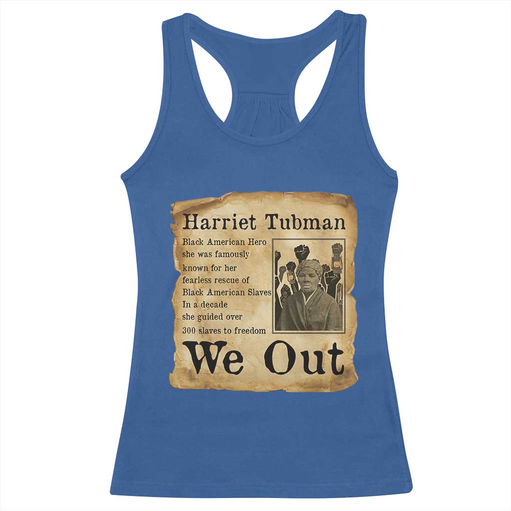 Vintage Harriet Tubman We Out Racerback Tank Top Black American Hero History Gift - Wonder Print Shop