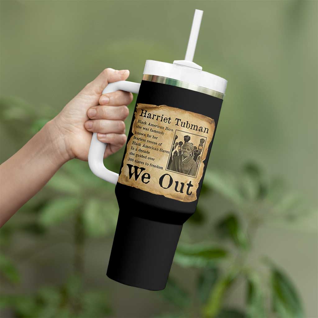 Vintage Harriet Tubman We Out Tumbler With Handle Black American Hero History Gift - Wonder Print Shop
