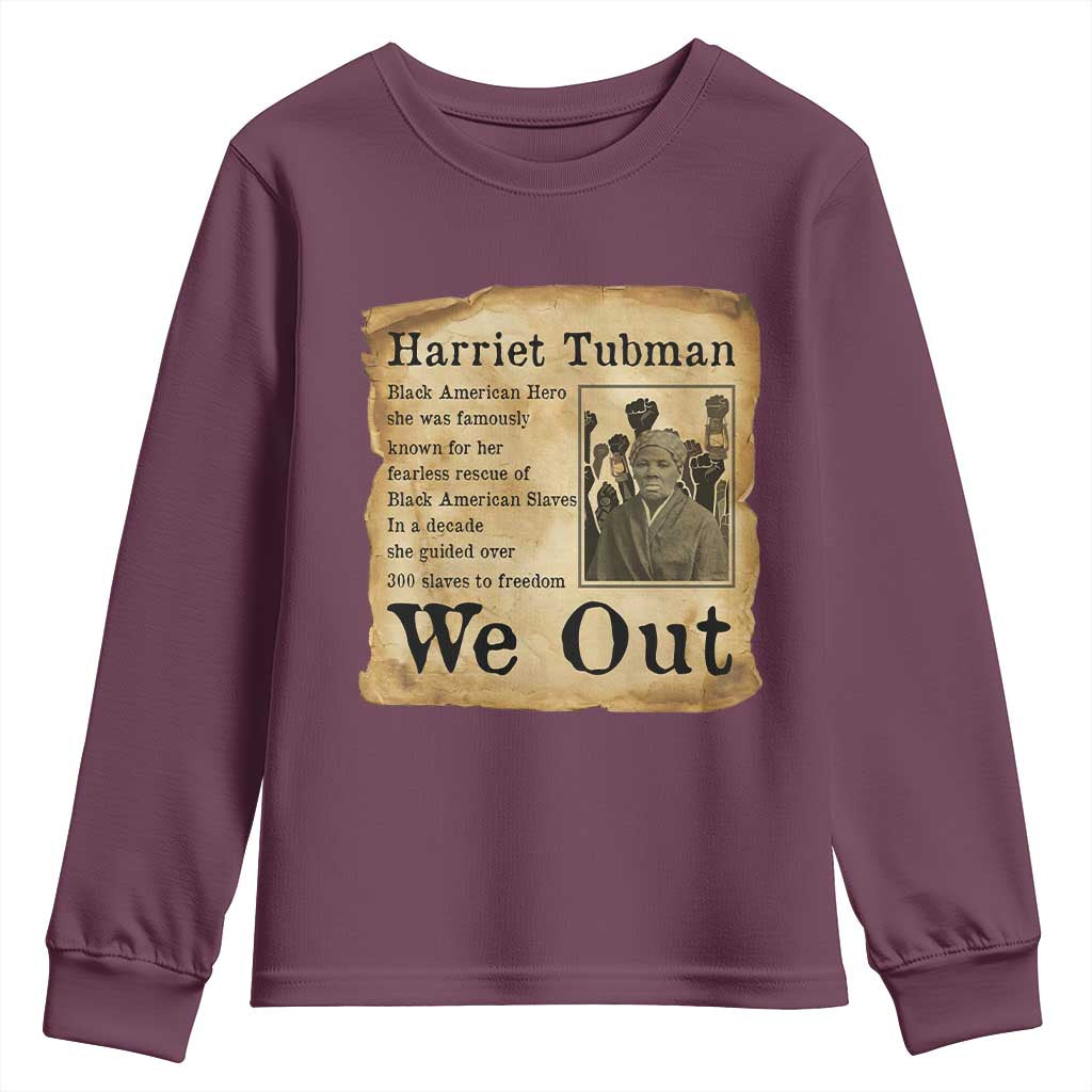 Vintage Harriet Tubman We Out Youth Sweatshirt Black American Hero History Gift - Wonder Print Shop