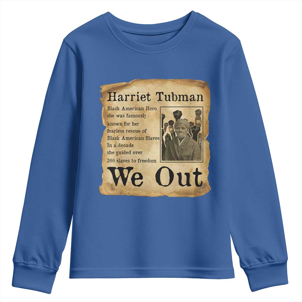 Vintage Harriet Tubman We Out Youth Sweatshirt Black American Hero History Gift - Wonder Print Shop