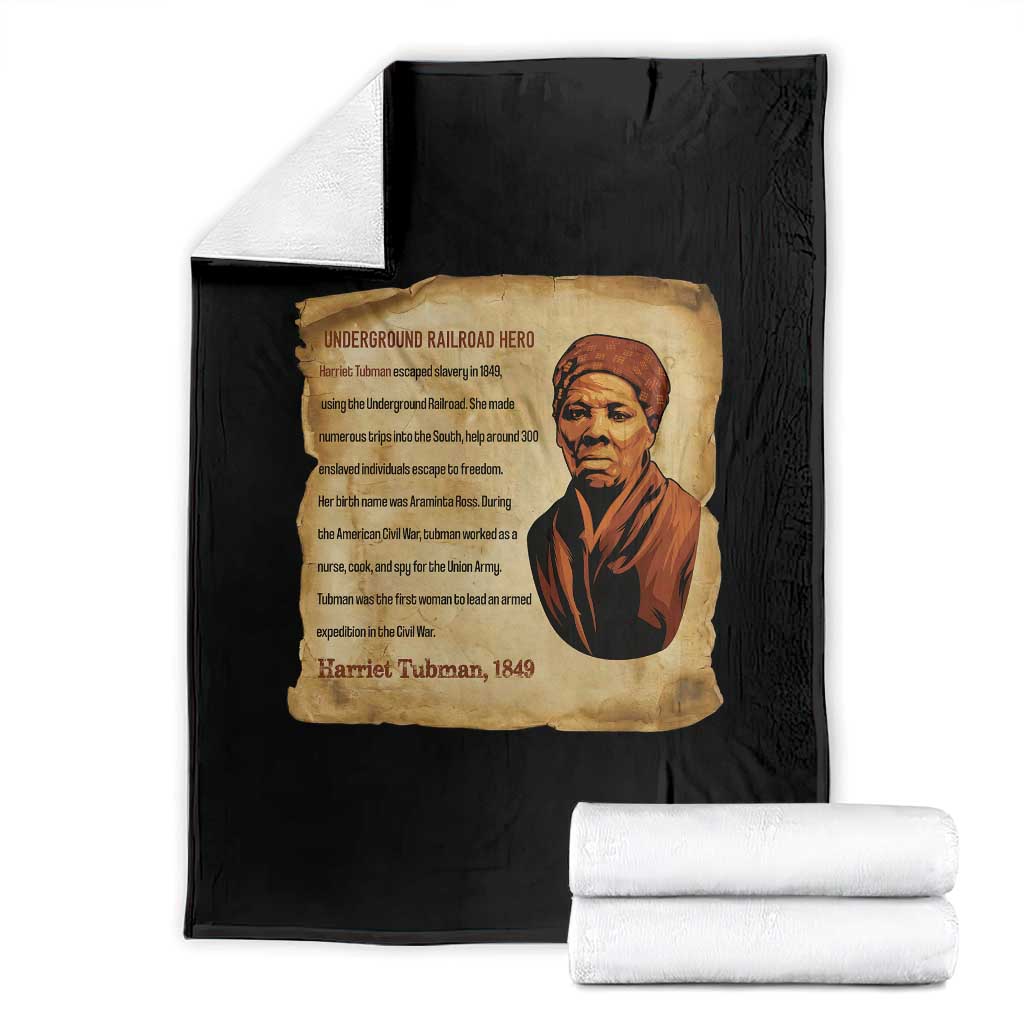 Harriet Tubman Throw Blanket Black American Hero Underground Railroad - Wonder Print Shop