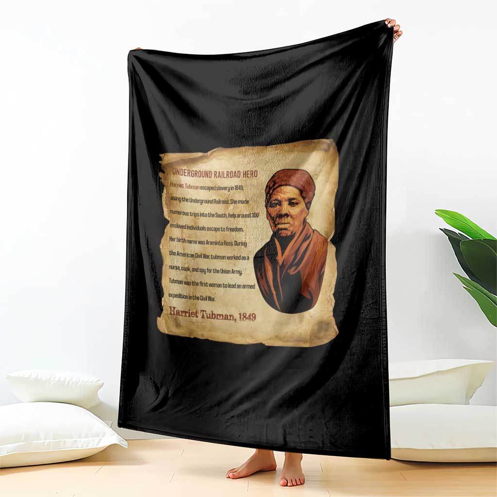 Harriet Tubman Throw Blanket Black American Hero Underground Railroad - Wonder Print Shop