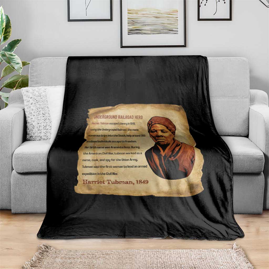 Harriet Tubman Throw Blanket Black American Hero Underground Railroad - Wonder Print Shop