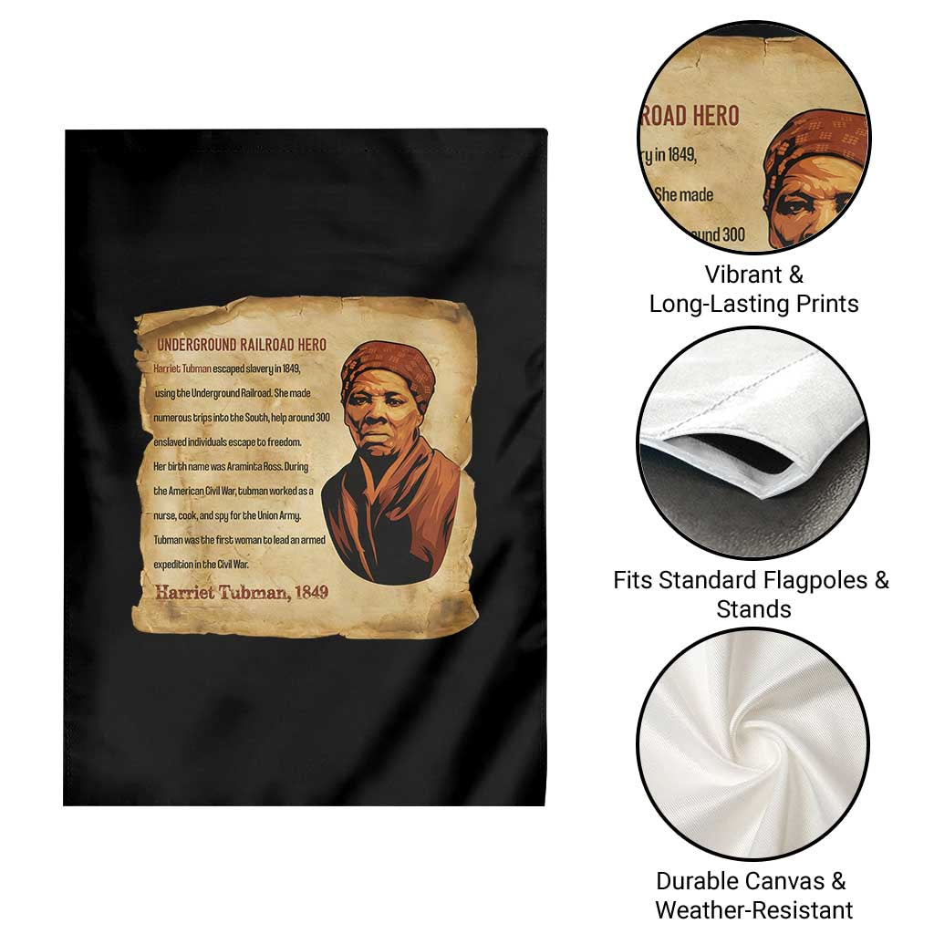 Harriet Tubman Garden Flag Black American Hero Underground Railroad - Wonder Print Shop