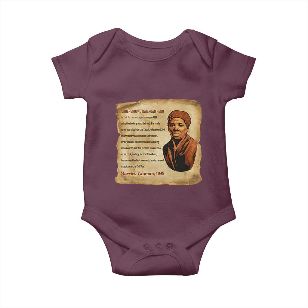 Harriet Tubman Baby Onesie Black American Hero Underground Railroad - Wonder Print Shop