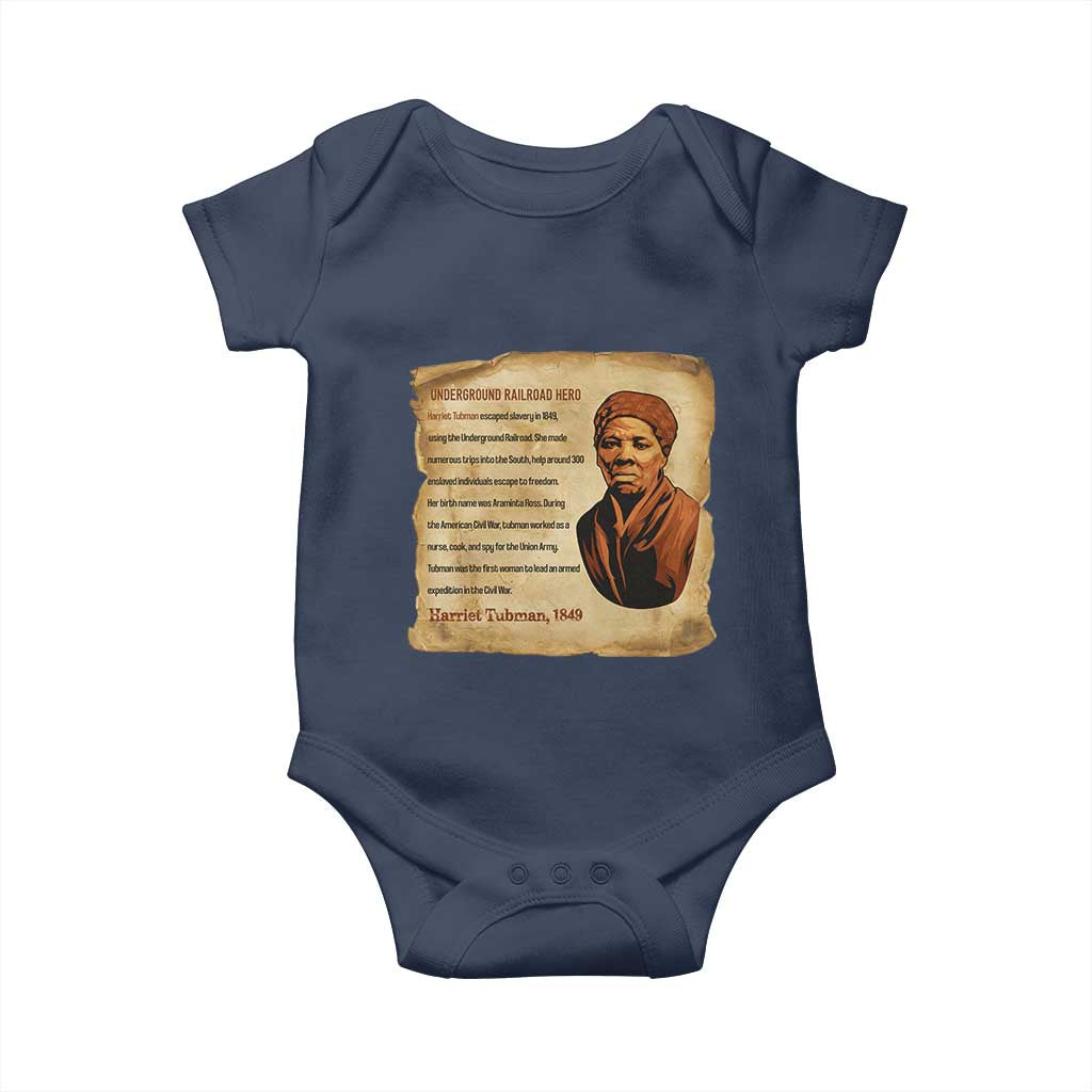 Harriet Tubman Baby Onesie Black American Hero Underground Railroad - Wonder Print Shop