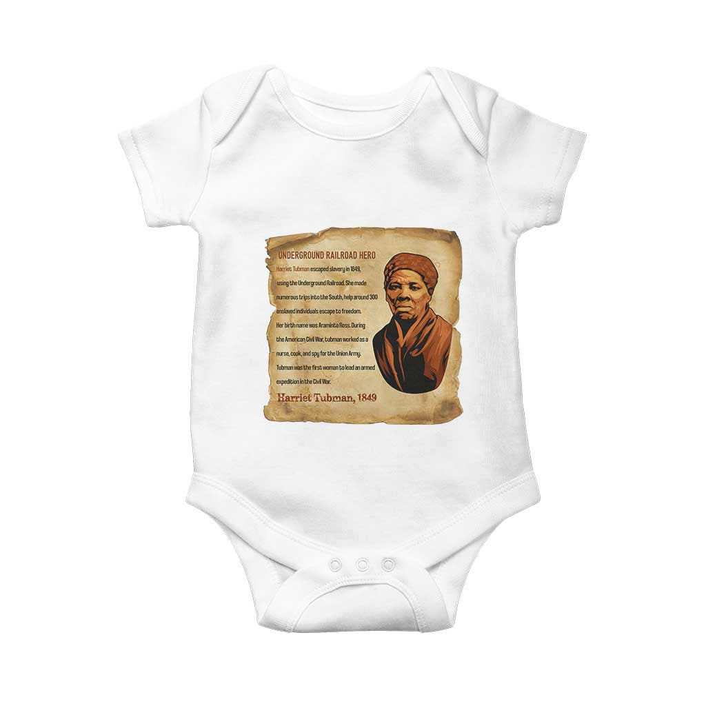 Harriet Tubman Baby Onesie Black American Hero Underground Railroad - Wonder Print Shop