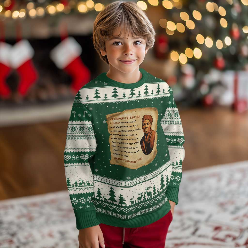 Harriet Tubman Ugly Christmas Sweater Black American Hero Underground Railroad - Wonder Print Shop