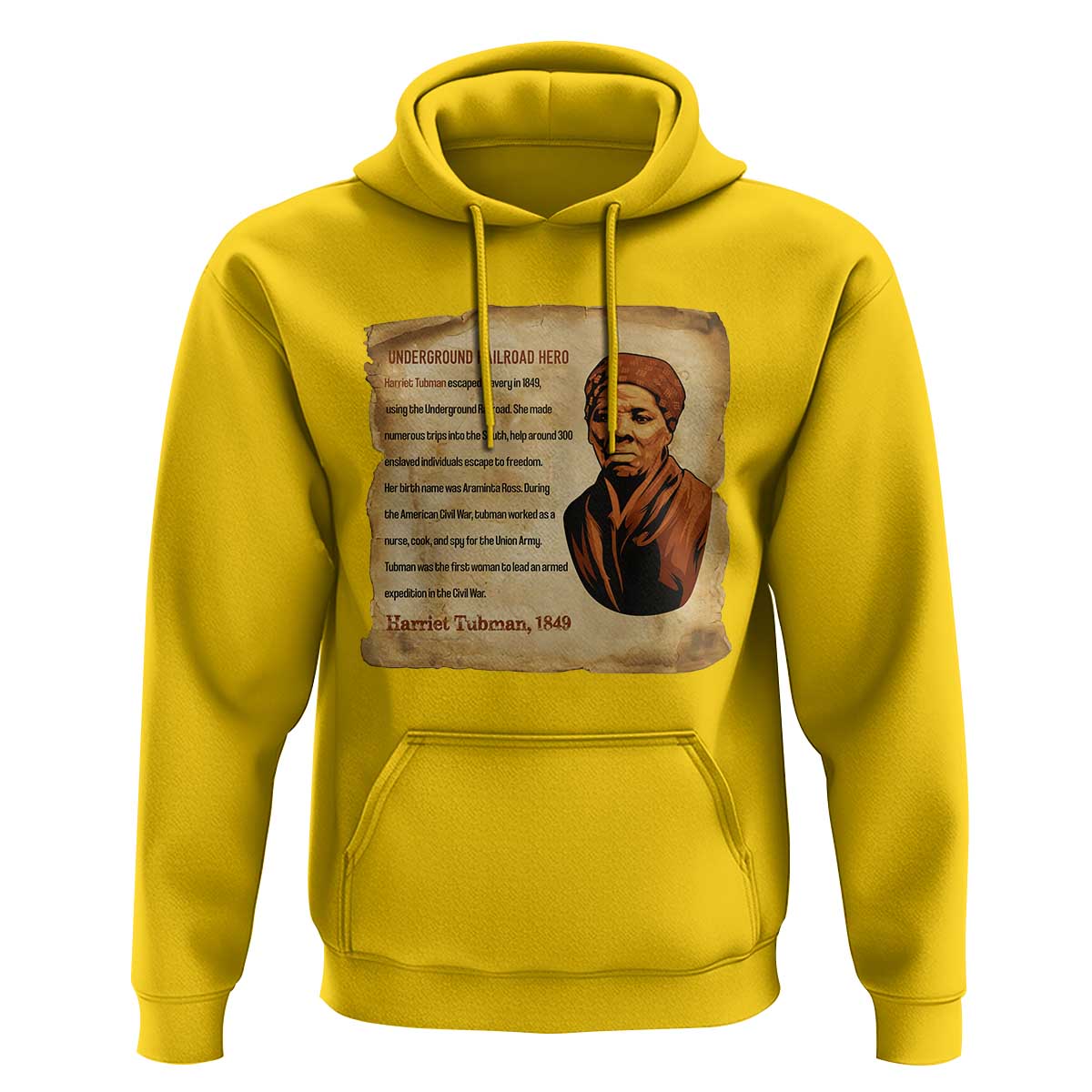 Harriet Tubman Hoodie Black American Hero Underground Railroad - Wonder Print Shop