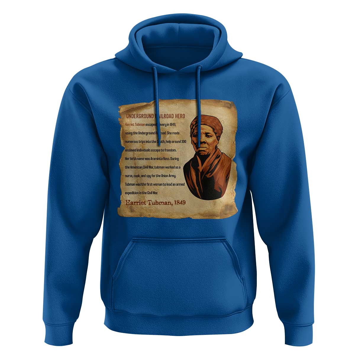 Harriet Tubman Hoodie Black American Hero Underground Railroad - Wonder Print Shop