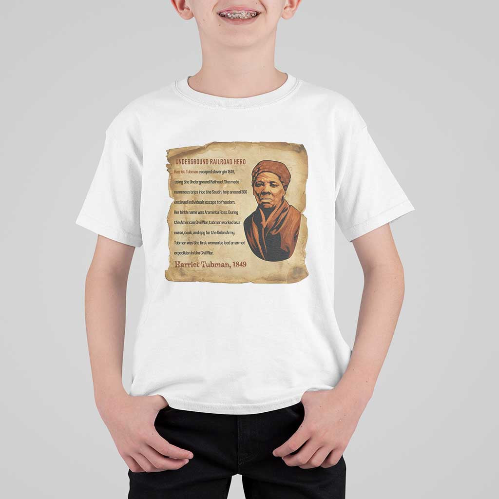 Harriet Tubman T Shirt For Kid Black American Hero Underground Railroad - Wonder Print Shop
