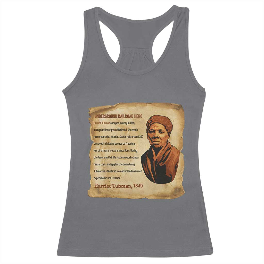 Harriet Tubman Racerback Tank Top Black American Hero Underground Railroad - Wonder Print Shop