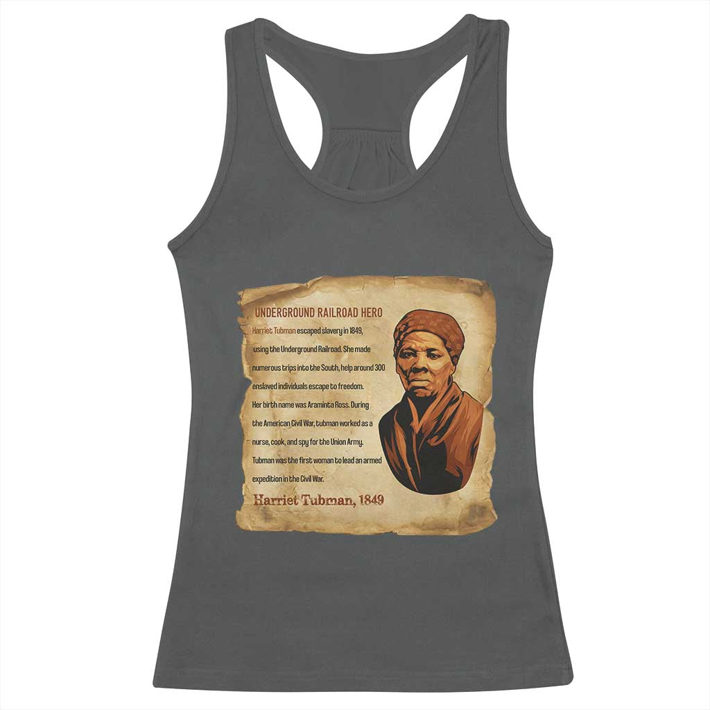 Harriet Tubman Racerback Tank Top Black American Hero Underground Railroad - Wonder Print Shop