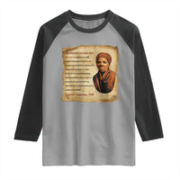 Harriet Tubman Raglan Shirt Black American Hero Underground Railroad - Wonder Print Shop