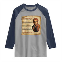 Harriet Tubman Raglan Shirt Black American Hero Underground Railroad - Wonder Print Shop