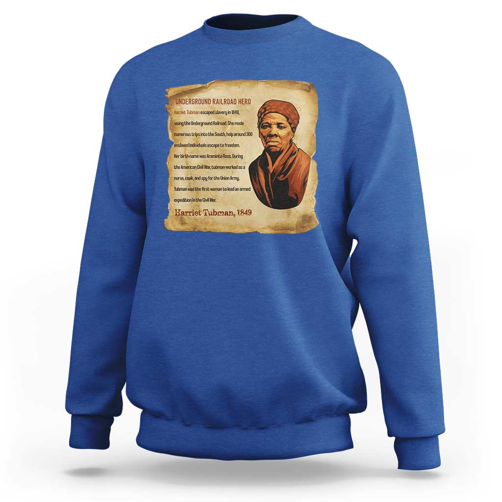 Harriet Tubman Sweatshirt Black American Hero Underground Railroad - Wonder Print Shop