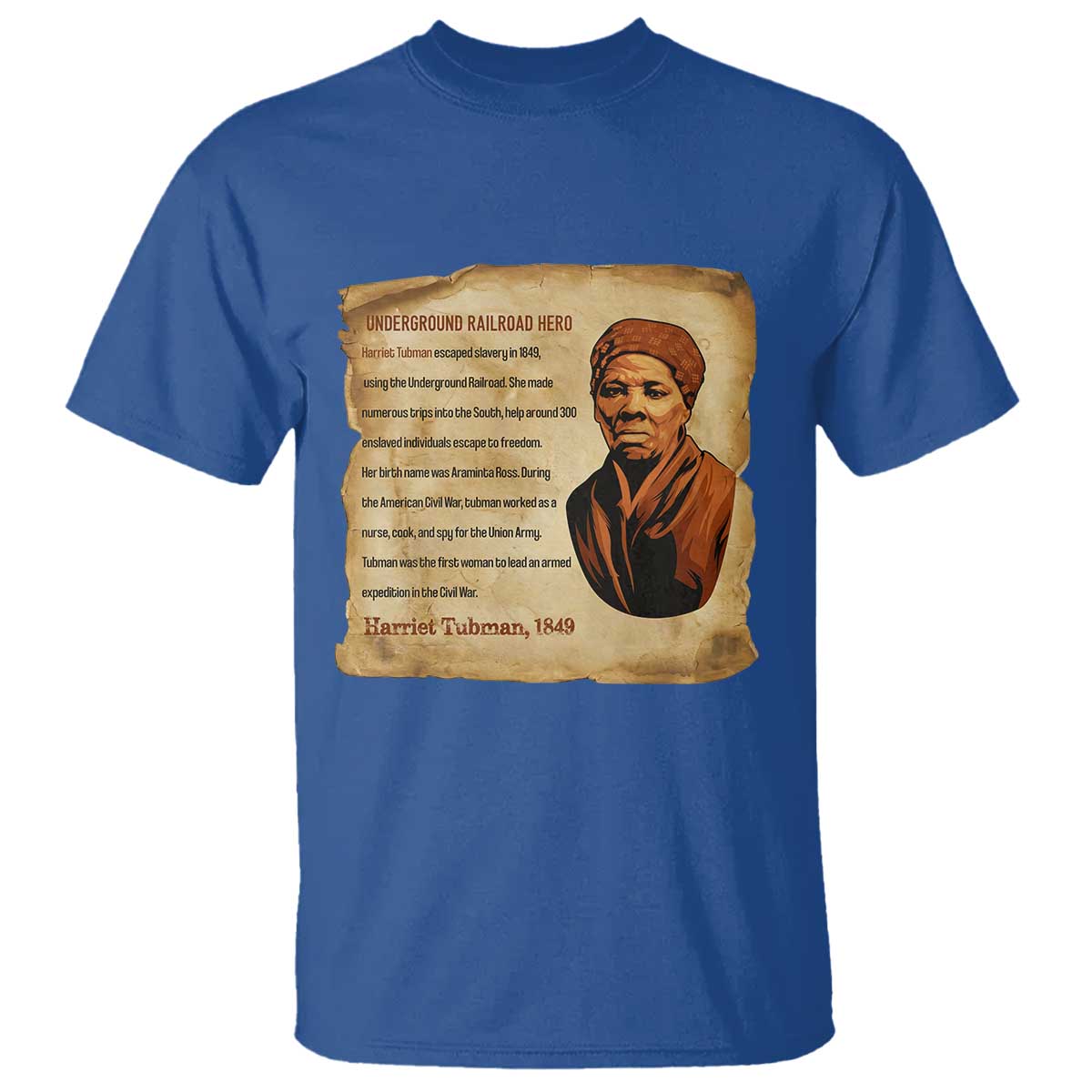 Harriet Tubman T Shirt Black American Hero Underground Railroad - Wonder Print Shop