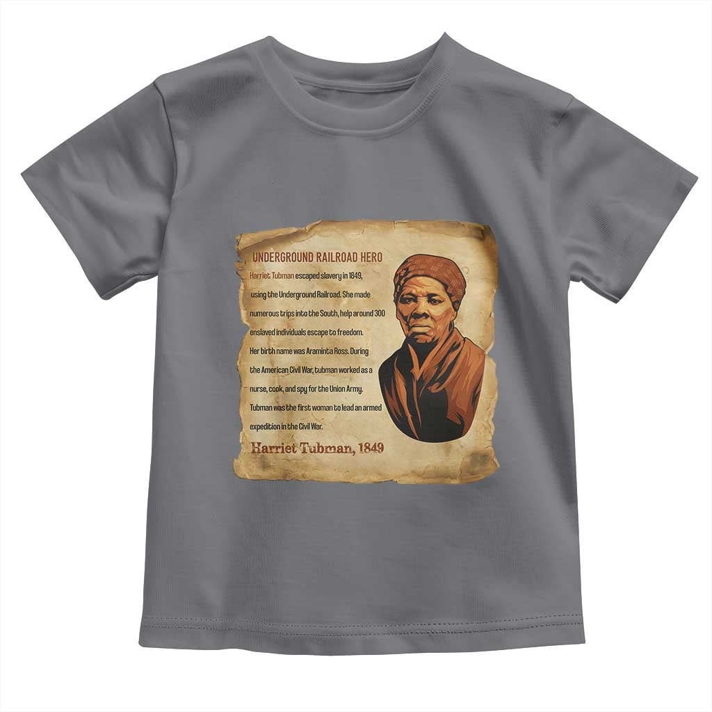 Harriet Tubman Toddler T Shirt Black American Hero Underground Railroad - Wonder Print Shop
