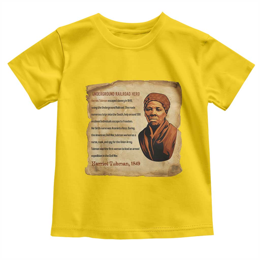 Harriet Tubman Toddler T Shirt Black American Hero Underground Railroad - Wonder Print Shop