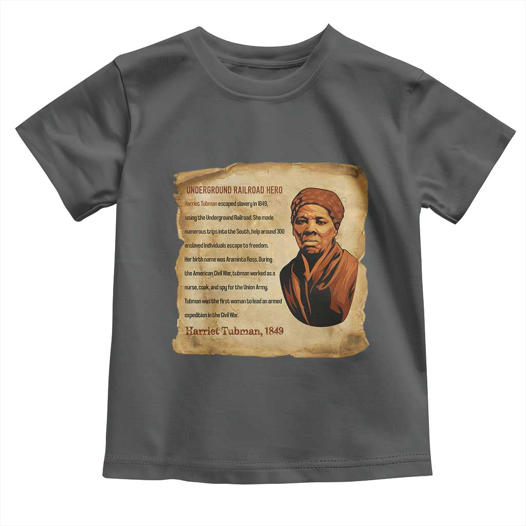 Harriet Tubman Toddler T Shirt Black American Hero Underground Railroad - Wonder Print Shop