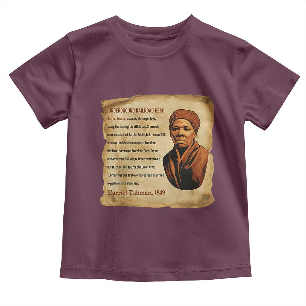 Harriet Tubman Toddler T Shirt Black American Hero Underground Railroad - Wonder Print Shop
