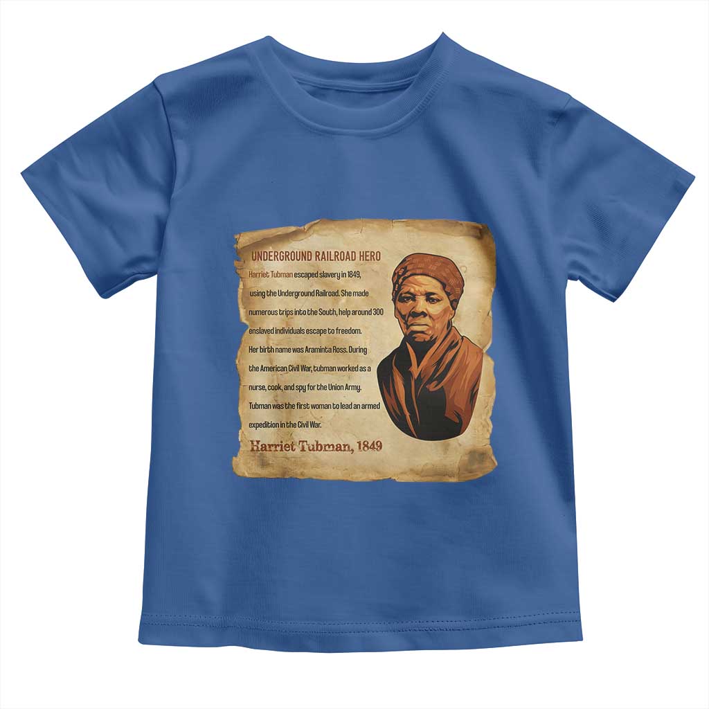 Harriet Tubman Toddler T Shirt Black American Hero Underground Railroad - Wonder Print Shop
