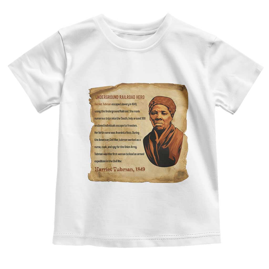 Harriet Tubman Toddler T Shirt Black American Hero Underground Railroad - Wonder Print Shop
