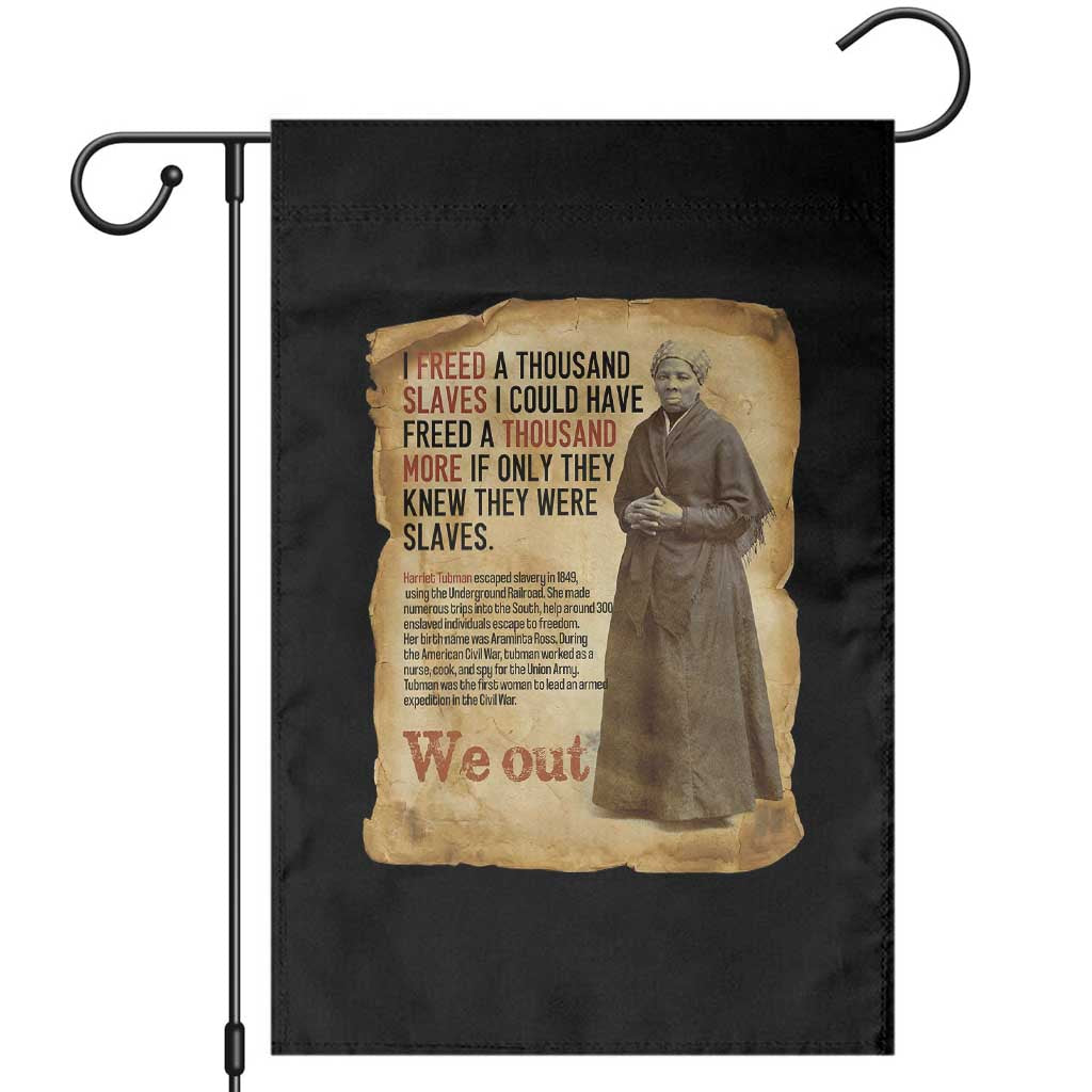 Harriet Tubman We Out Garden Flag Vintage Black History Gift - Wonder Print Shop