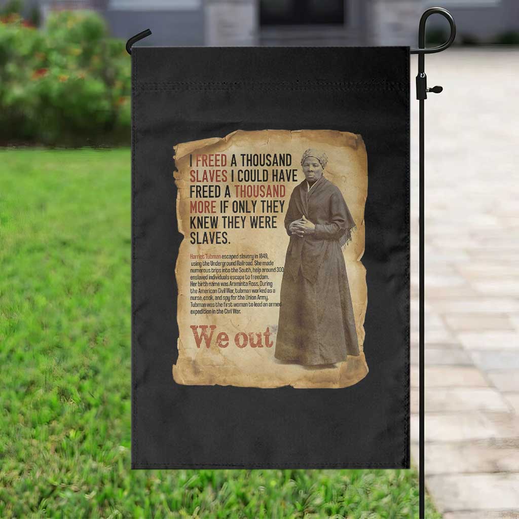 Harriet Tubman We Out Garden Flag Vintage Black History Gift - Wonder Print Shop