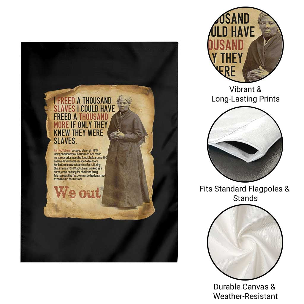 Harriet Tubman We Out Garden Flag Vintage Black History Gift - Wonder Print Shop