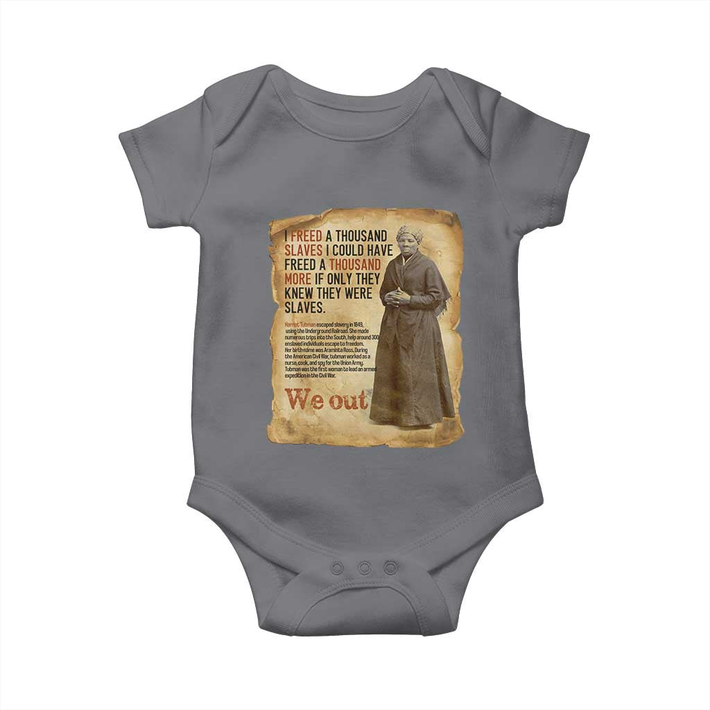 Harriet Tubman We Out Baby Onesie Vintage Black History Gift - Wonder Print Shop