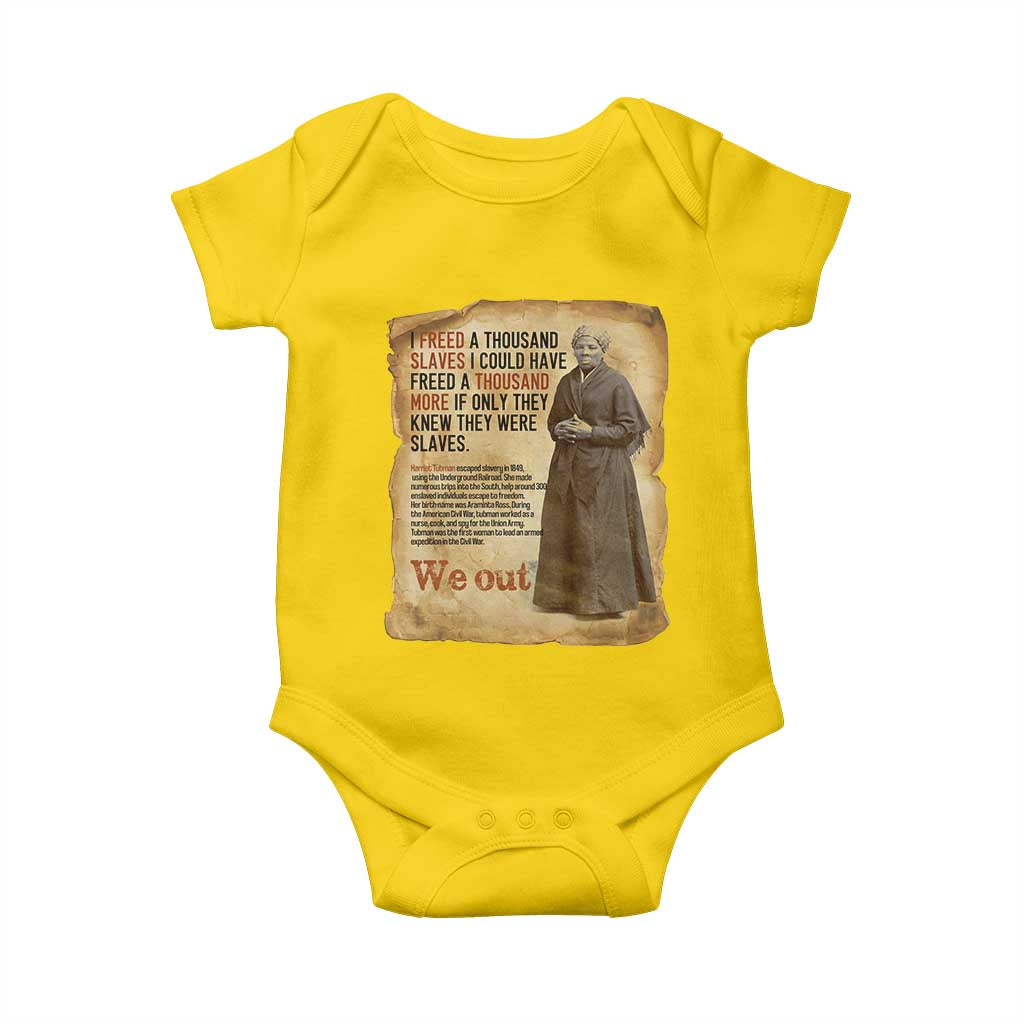 Harriet Tubman We Out Baby Onesie Vintage Black History Gift - Wonder Print Shop