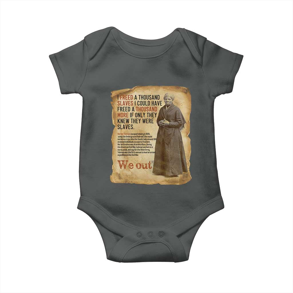 Harriet Tubman We Out Baby Onesie Vintage Black History Gift - Wonder Print Shop