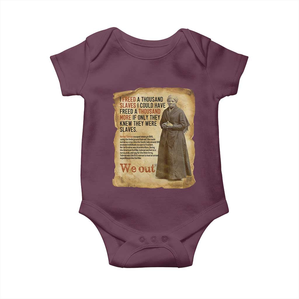 Harriet Tubman We Out Baby Onesie Vintage Black History Gift - Wonder Print Shop
