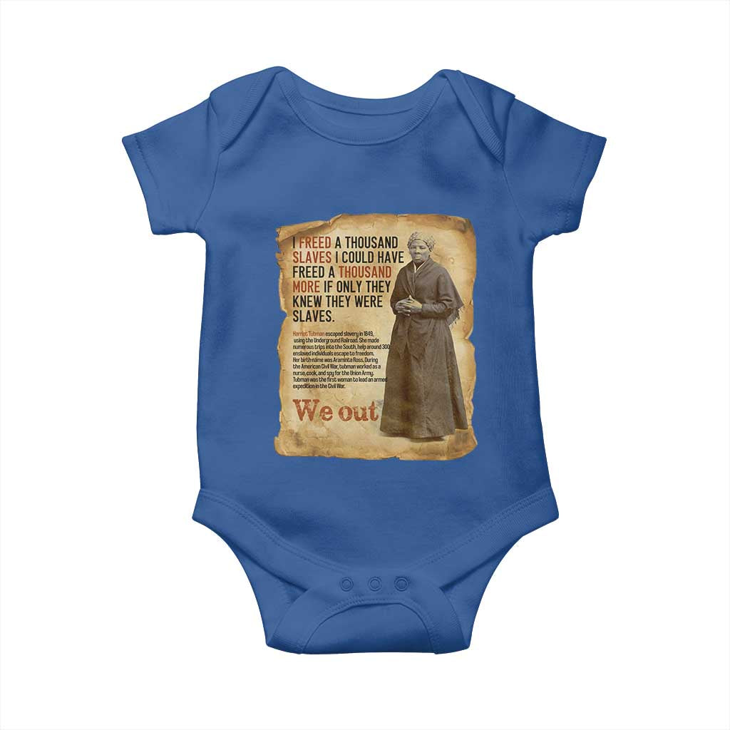 Harriet Tubman We Out Baby Onesie Vintage Black History Gift - Wonder Print Shop