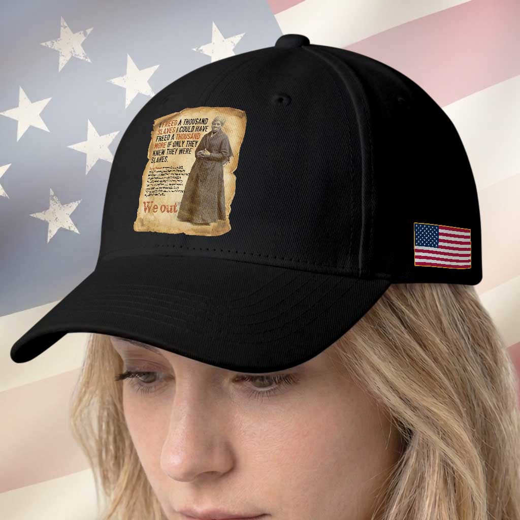Harriet Tubman We Out Baseball Cap Vintage Black History Gift