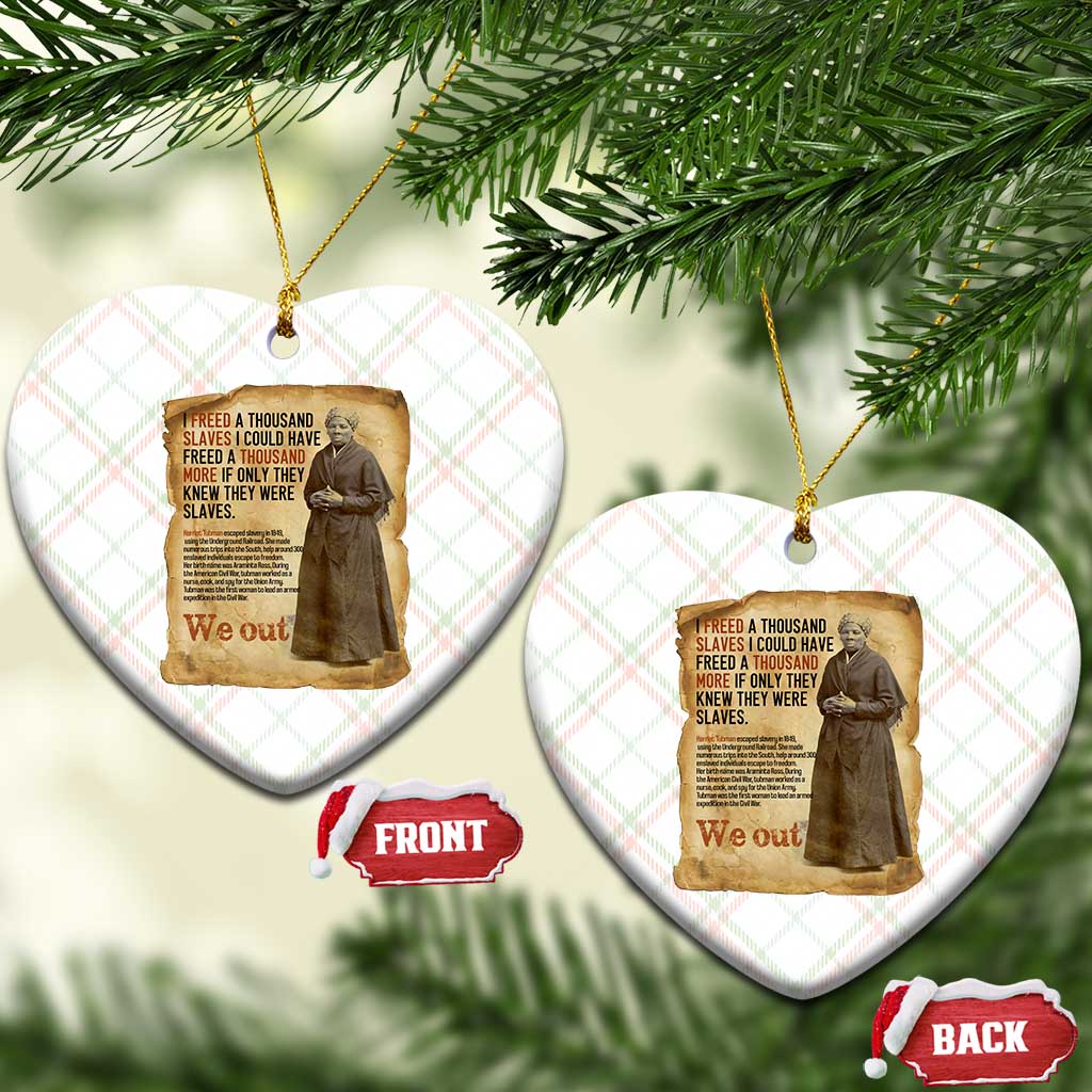 Harriet Tubman We Out Ceramic Ornament Vintage Black History Gift - Wonder Print Shop