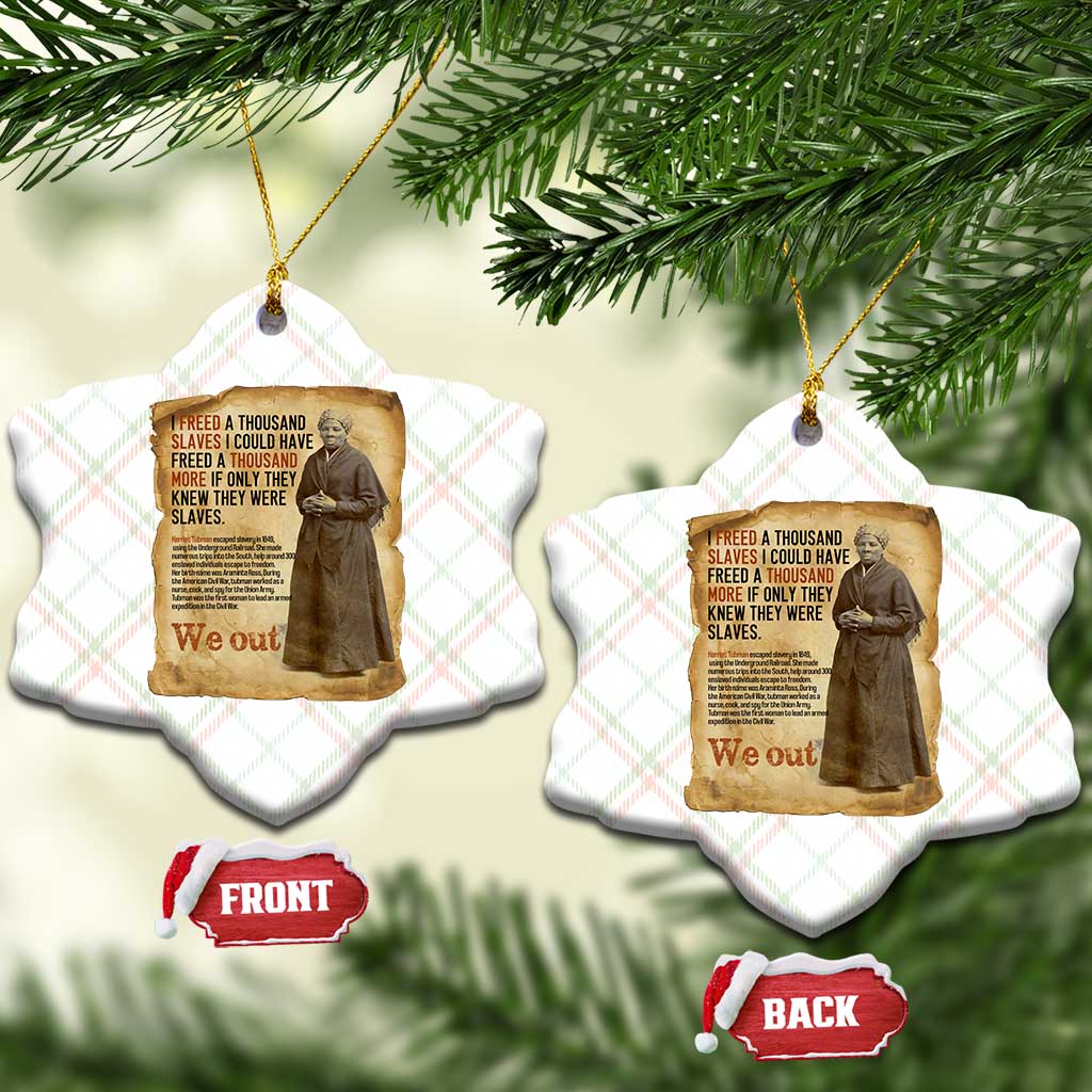 Harriet Tubman We Out Ceramic Ornament Vintage Black History Gift - Wonder Print Shop