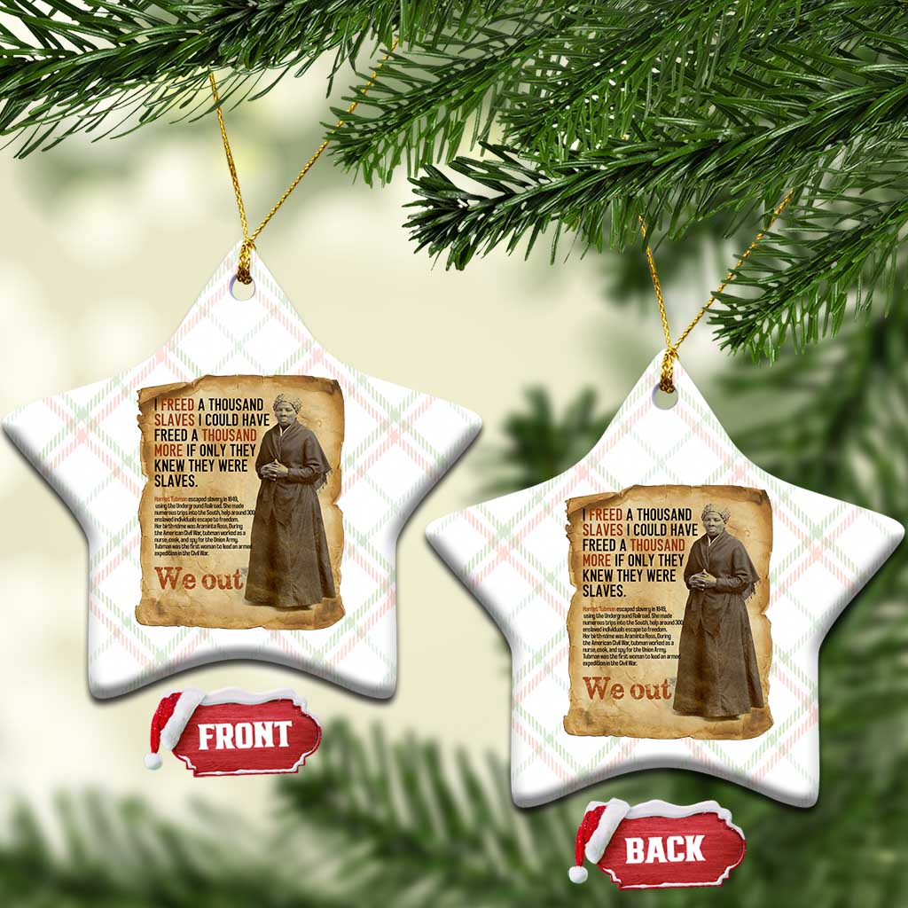 Harriet Tubman We Out Ceramic Ornament Vintage Black History Gift - Wonder Print Shop